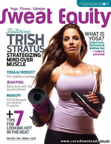Trish Stratus on cover of Sweat Equity Magazine - Fall 2011