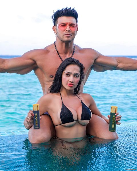 Aditi Mistry on Bikini with Sahil Khan