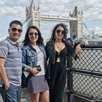 Jharana Thapa with family in London