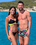 Antonela Roccuzzo in bikini with GOAT Leo Messi