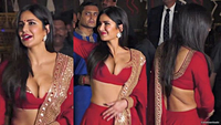 Katrina Kaif Look Stunning In Red Lehenga At Bachchan Diwali Party